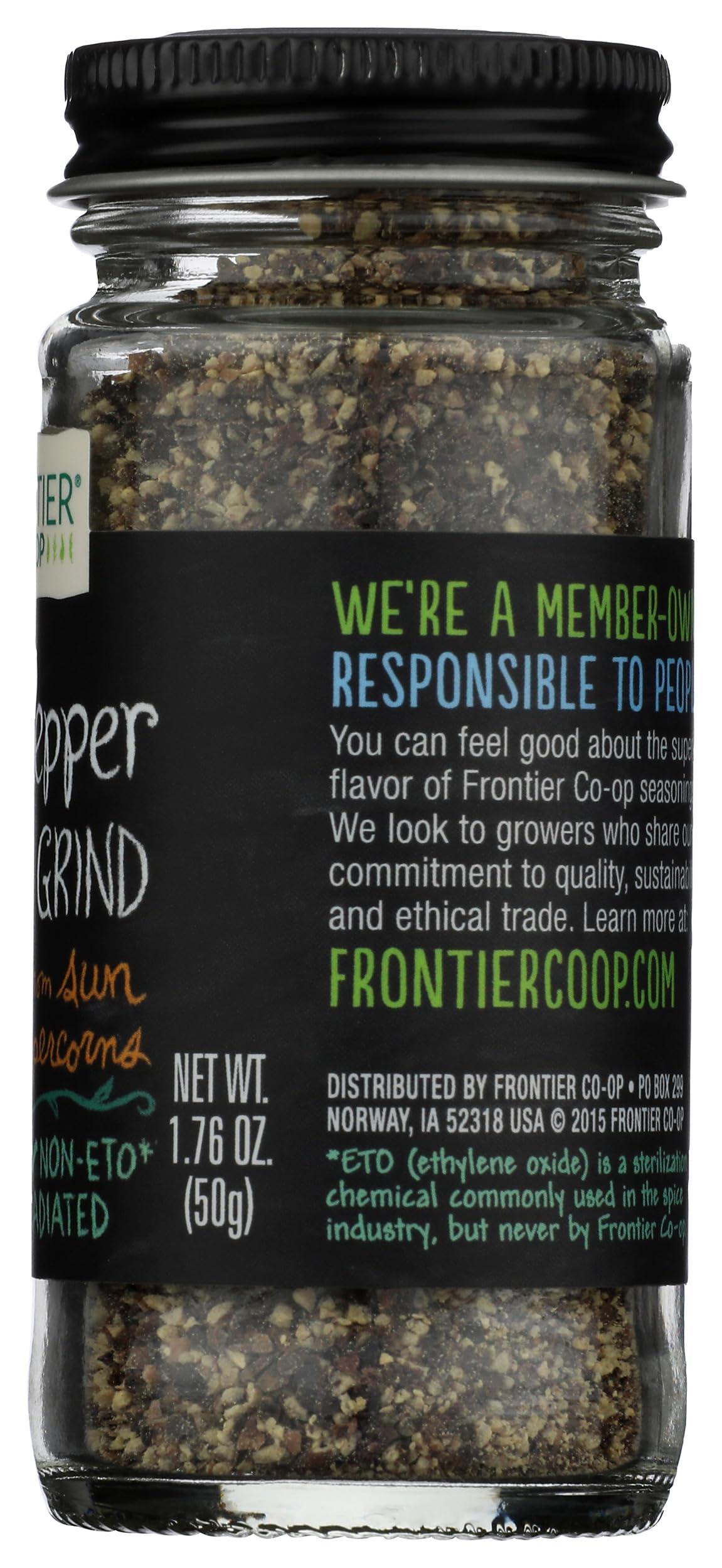 Frontier, Coarse Grind Black Pepper, 1.76 Ounce