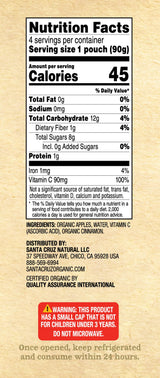 Santa Cruz ORGANIC Cinnamon Applesauce Pouch 3.2 Ounce (Pack of 4)