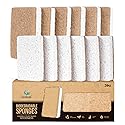 Isshah Plant-Based Kitchen Sponges - Natural, Eco-Friendly, Biodegradable Sisal Hemp Sponges for Dishes, Cleaning Sponge for Kitchen, Bathroom