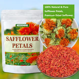 Premium Dried Safflower Petals, 3.5oz(100g), 100% Natural Safflower Flowers, Pure, No Additives, Pack of 1