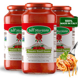 La San Marzano Tomato Basil Sauce, 24 oz, Pasta Sauce Made in Italy, All Purpose Tomato Premium Quality, All Natural, Mediterranean Diet, Non GMO