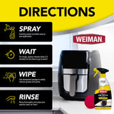 Weiman Foaming Air Fryer Cleaning Kit, Cleaner & Degreaser for Ceramic Baskets & Trays, Removes Grease, Grime, Oil & Baked-On Food, Includes