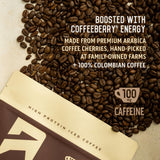 Ascent Iced Coffee Protein Powder - High Protein Coffee Powder, 20 g Protein & 100 mg Caffeine from Premium Colombian Coffee, Zero Artificial Flavors