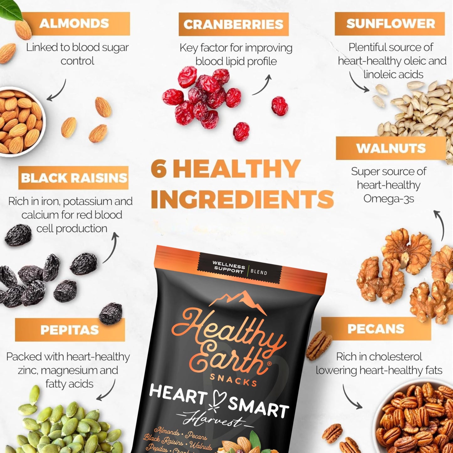Mixed Nuts Unsalted | Trail Mix | Trail Mix without Peanuts | Gourmet Snacks, Protein Snacks, Gluten Free, No Preservatives, High Fiber (Wellness