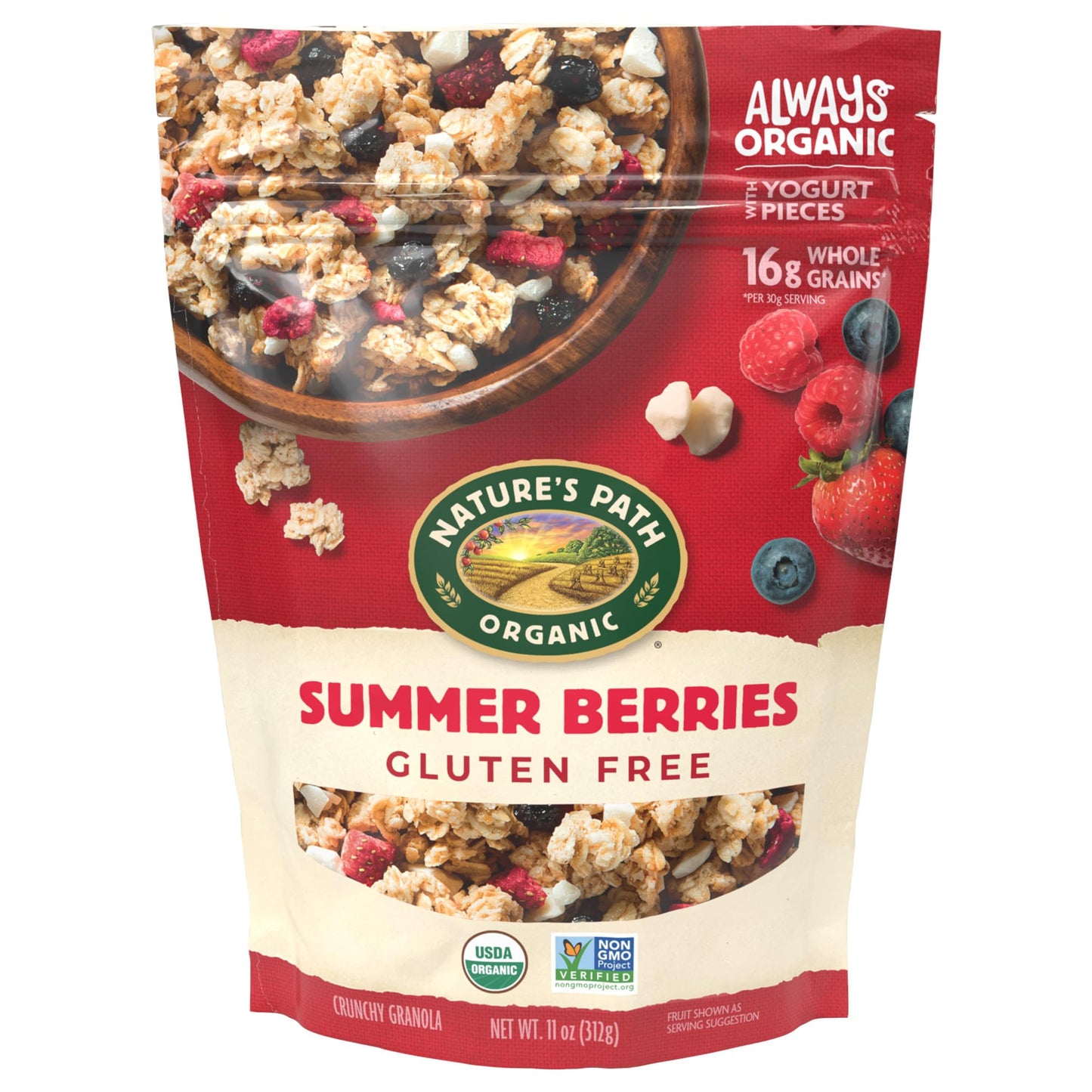 Nature's Path Organic Summer Berries Granola, 11 oz (Pack of 1), Gluten Free, Non-GMO