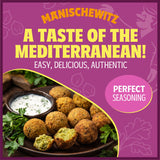 Manischewitz Mediterranean Falafel Ball Mix, 6.4oz | All Natural | Sugar Free | Good Source of Protein | Wholesome & Nutritious