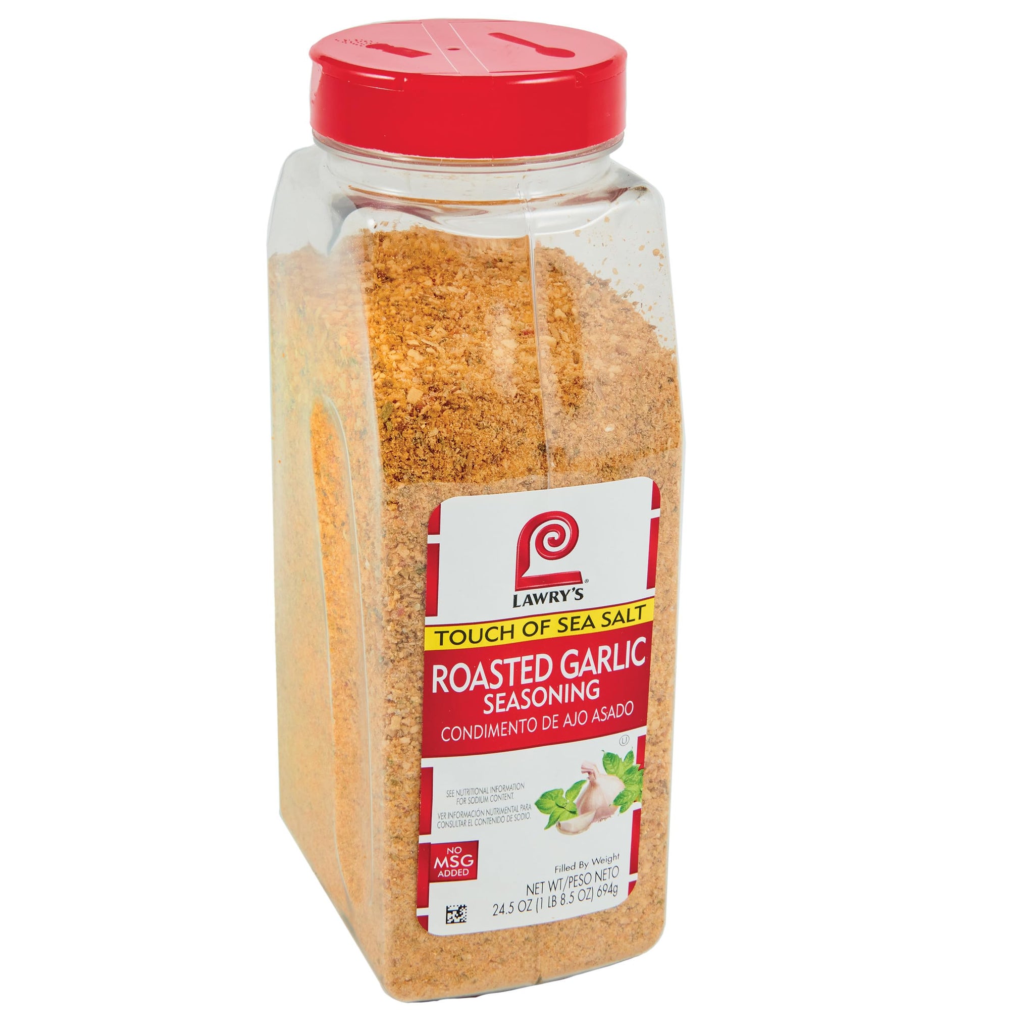 Lawry's Roasted Garlic Seasoning with a Touch of Sea Salt, 24.5 oz - One 24.5 Ounce Container of Low Sodium Roasted Garlic Seasoning, Perfect