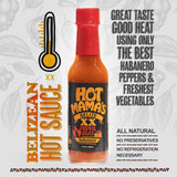 Hot Mama's Belize XX Pepper - Habanero Hot Sauce Medium-High Heat Level, All-Natural, No Preservatives, Non GMO - Gluten-Free, Vegan-Friendly, Fresh