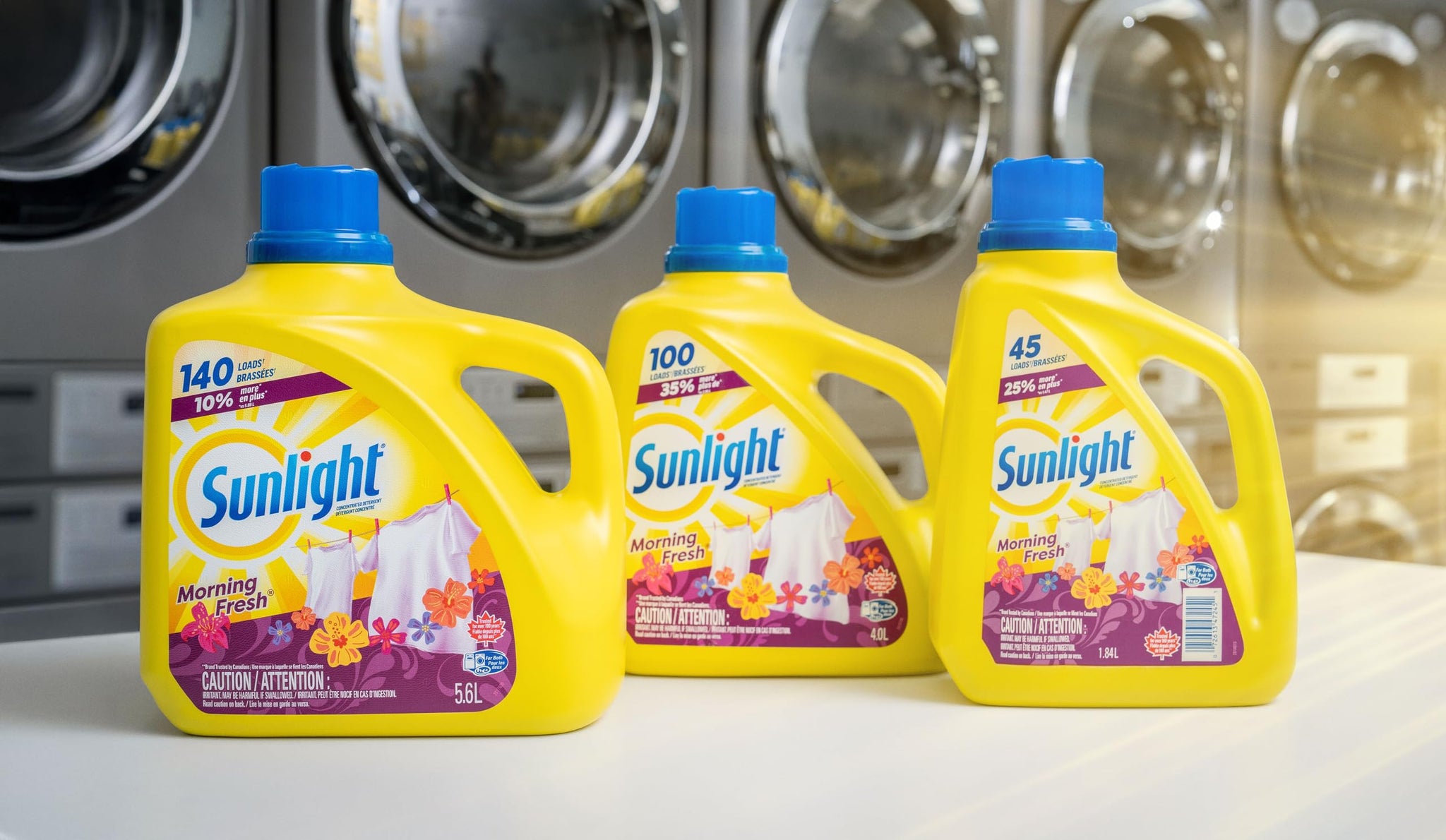 Sunlight Liquid Laundry Detergent Morning Lemon Fresh (100 loads, 4.0L)