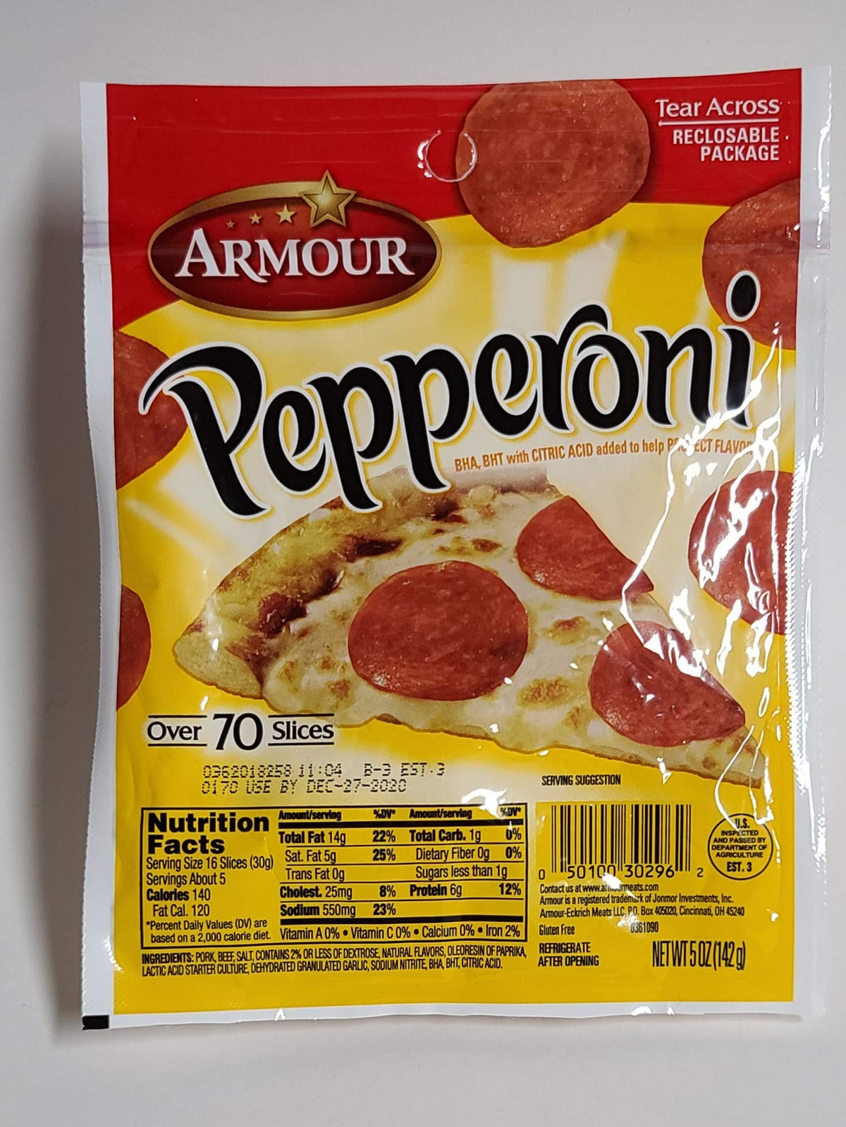 Armour Pepperoni Slices, 5oz bag (4 Pack)