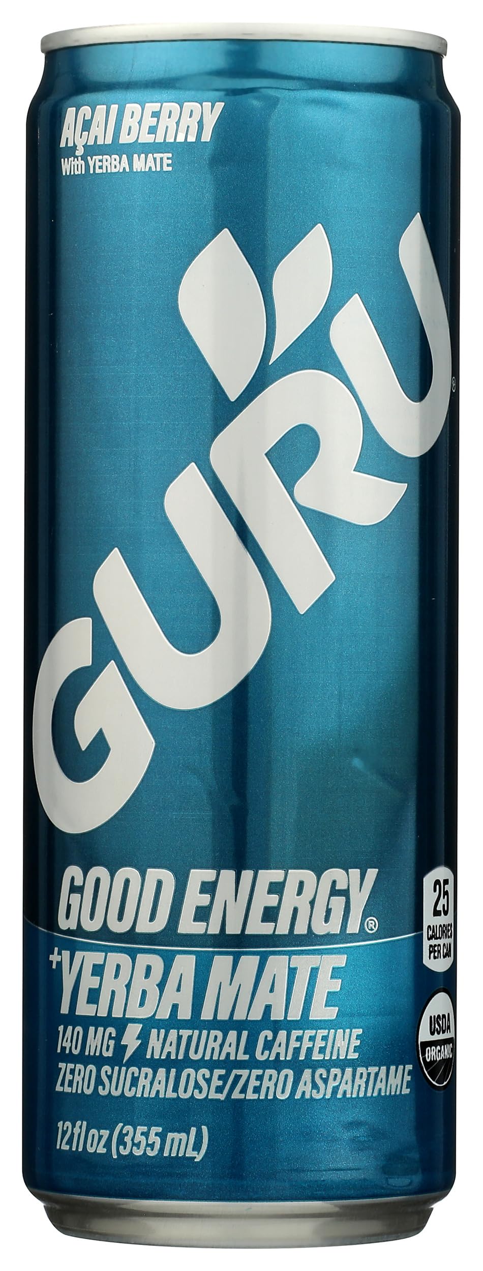 GURU Organic Yerba Mate Energy Drink, 12 FZ