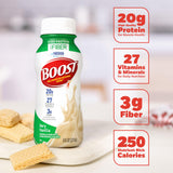 BOOST High Protein with Fiber Ready to Drink Complete Nutritional Drink, Very Vanilla, 8 fl oz Bottle, 24 Pack