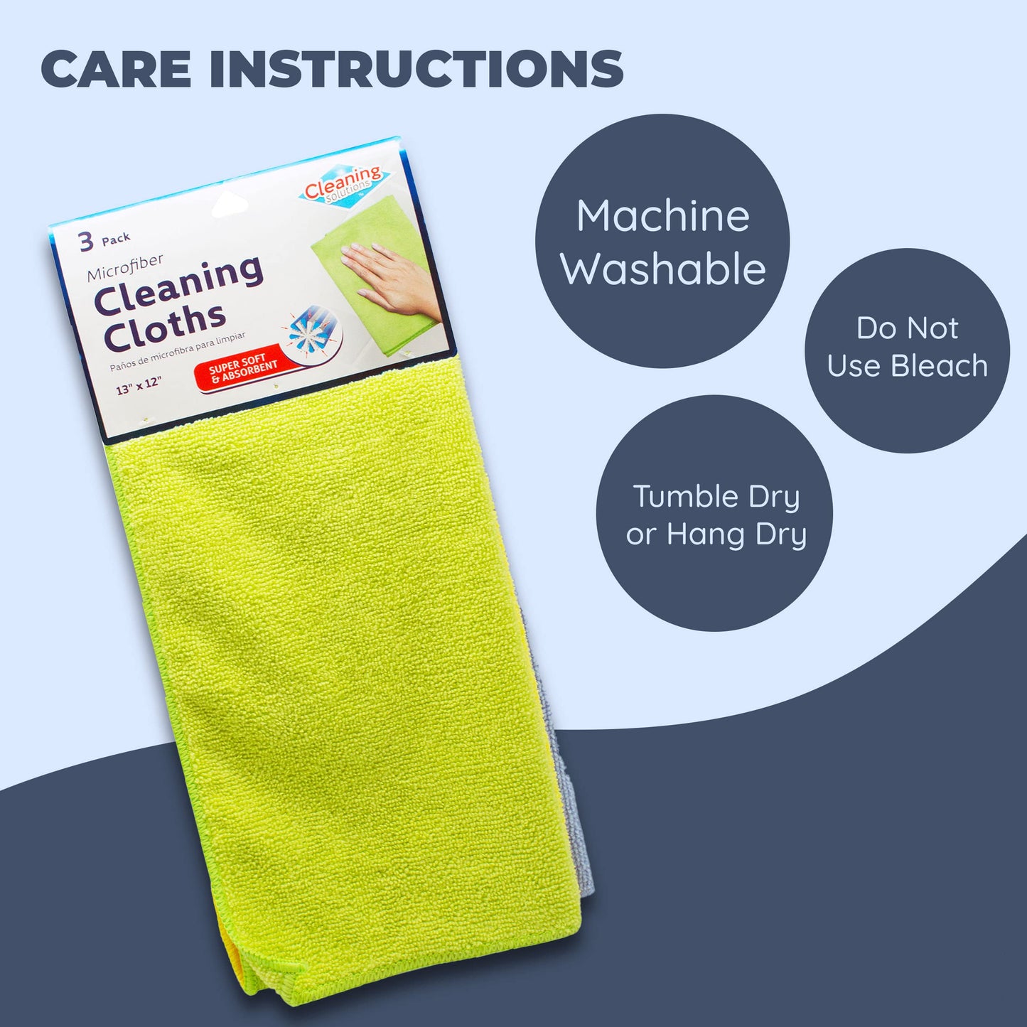 Jacent Microfiber Cleaning Cloths 3Ct, 3 CT