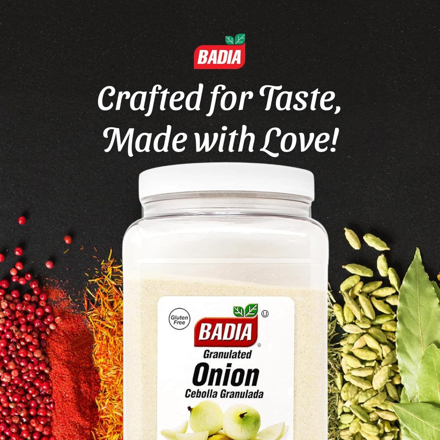 Badia Granulated Onion, 4 Pound - Cebolla Granulada, for Cooking, Grilling & Marinades, Perfect Flavor Enhancer