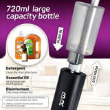Electric Spray Mop Floor Cleaner with 2 Mopping Pads 720ml Bottle & Scraper 360° Swivel Head Lightweight Cordless Wet Dry Cleaner for Hardwood Floor