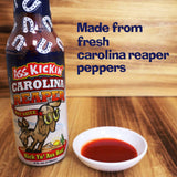 ASS KICKIN' Carolina Reaper Hot Sauce - 5 oz (6 Pack) - Premium Gourmet Hot Sauce for Chicken Wings and Breakfast Burritos-Perfect Stocking Stuffers