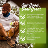 Wild Zora Meat & Veggie Bars, Mediterranean Lamb, 8-Pack, 100% Grass Fed Lamb, Healthy Jerky Paleo Snacks, AIP Friendly, Gluten Free, Soy Free, High