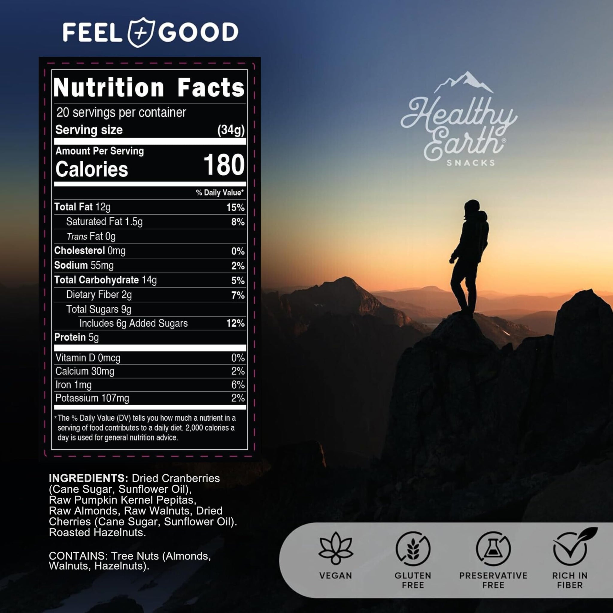 Mixed Nuts Unsalted | Trail Mix | Trail Mix without Peanuts | Gourmet Snacks, Protein Snacks, Gluten Free, No Preservatives, High Fiber (Natural
