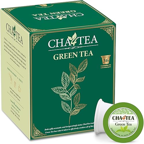 Cha4TEA 36-Count Green Tea Pods Compatible with Keurig K-Cup Brewers