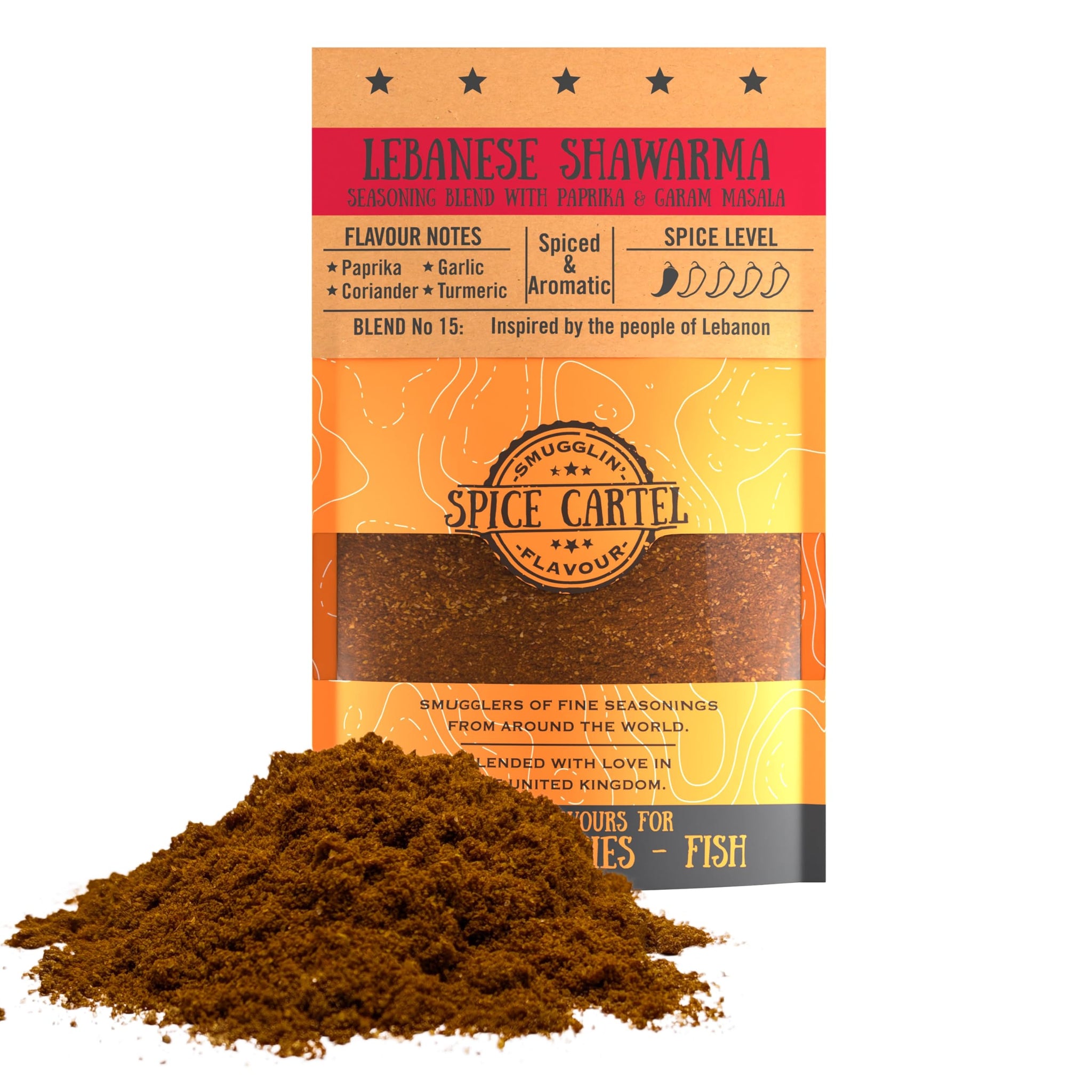 Spice Cartel's Lebanese Shawarma. Artisanal Herb & Spice Blend Inspired by Lebanon. Bring Your Chicken to Life with This Delicious Marinade. 35g