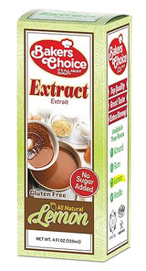 Lemon Extract, 4 oz. - Sugar Free All Natural Lemon Extract for Baking and Cooking - Gluten Free, Dairy Free, Kosher - By Baker’s
