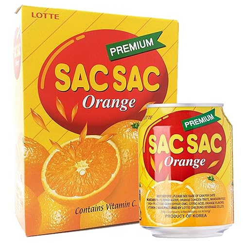 Korean Best Variety Energy Drink Box Deal - SACSAC, RICE PUNCH, PEAR JUICE - (SACSAC ORANGE, 12 CANS)