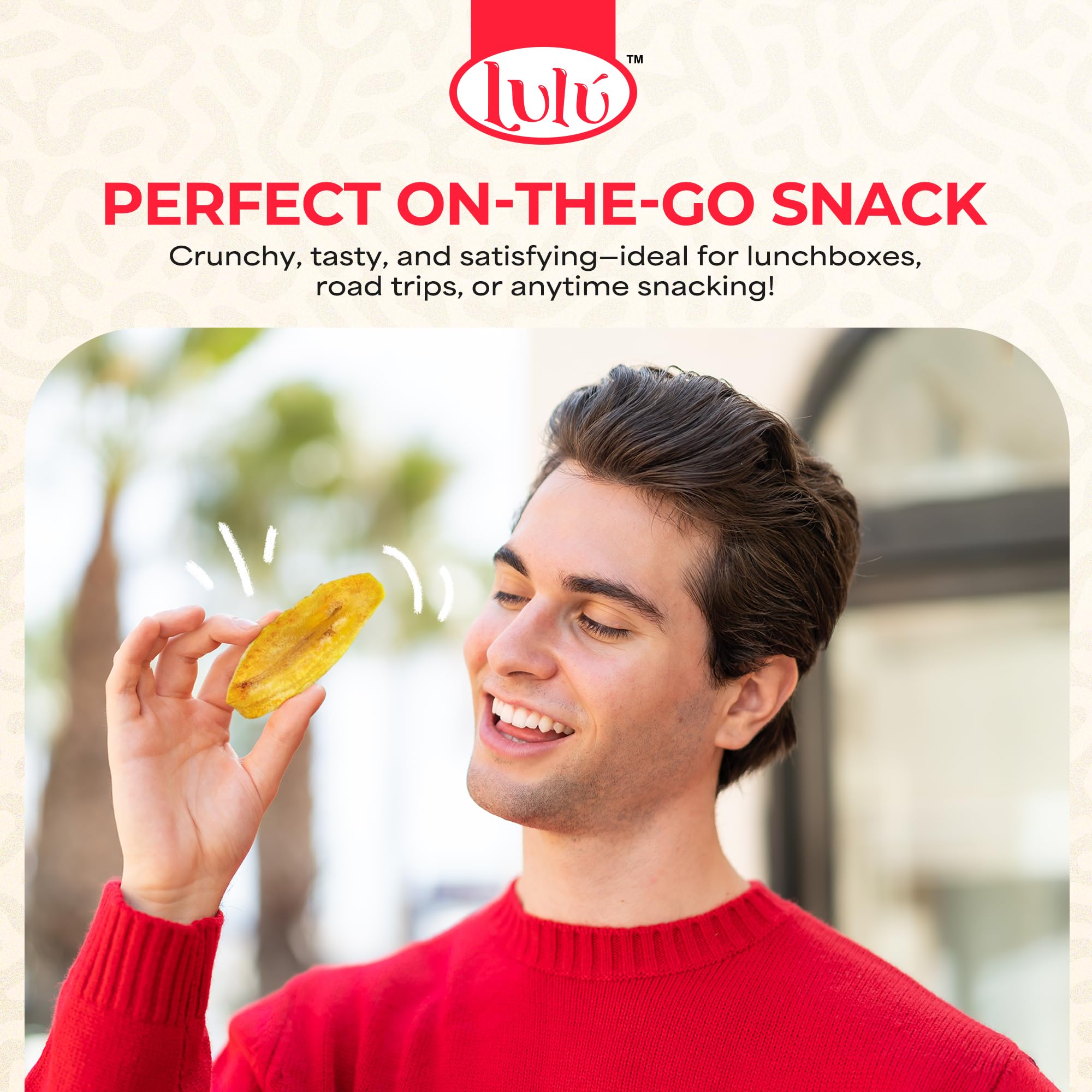 LULU Plantain Chips Variety Pack, 12 Individual Bags - 6 Lemon, 4 Lightly Salted, 2 Sweet Flavors - Crunchy Platanitos Chips, No Preservatives or