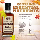 Bourbon Barrel Aged Maple Syrup, Gluten Free Maple Syrup Grade A Amber Rich Taste in Sustainable 12 oz. Glass Bottles, American Made Maple Syrup