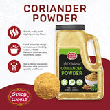 Coriander Powder 5 LB Bulk Jar - All Natural, Pure, Bulk Corriander Seeds Ground, No Preservatives & Freshly Packed by Spicy World