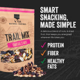 Natural Cravings 22oz Trail Mix Bulk Family Size Bag - Omega 3 Dried Fruit Mix & Assorted Nuts Mix with Dry Cranberries, Peanuts, Raisins & Walnuts