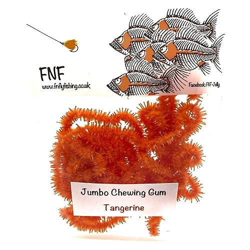 FNF Jumbo Chewing Gum Worm Chenille TANGERINE