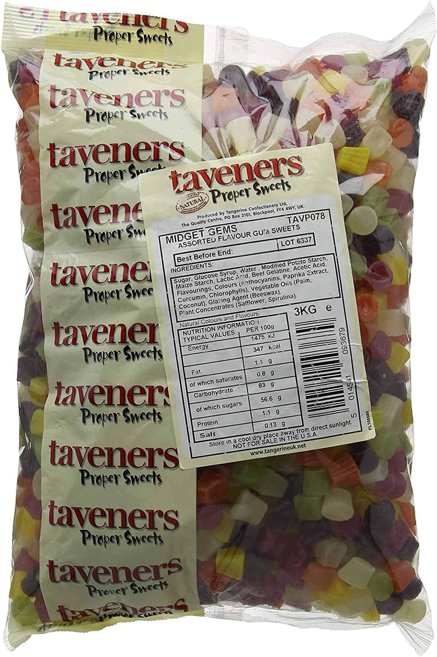 Taveners Midget Gems 500g