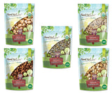 Organic Holiday Gift Set - Contains Pistachios, Walnuts, Almonds, Hazelnuts, and Pumpkin Pepitas. Unique Variety of Non-GMO, Raw, and Roasted Snacks