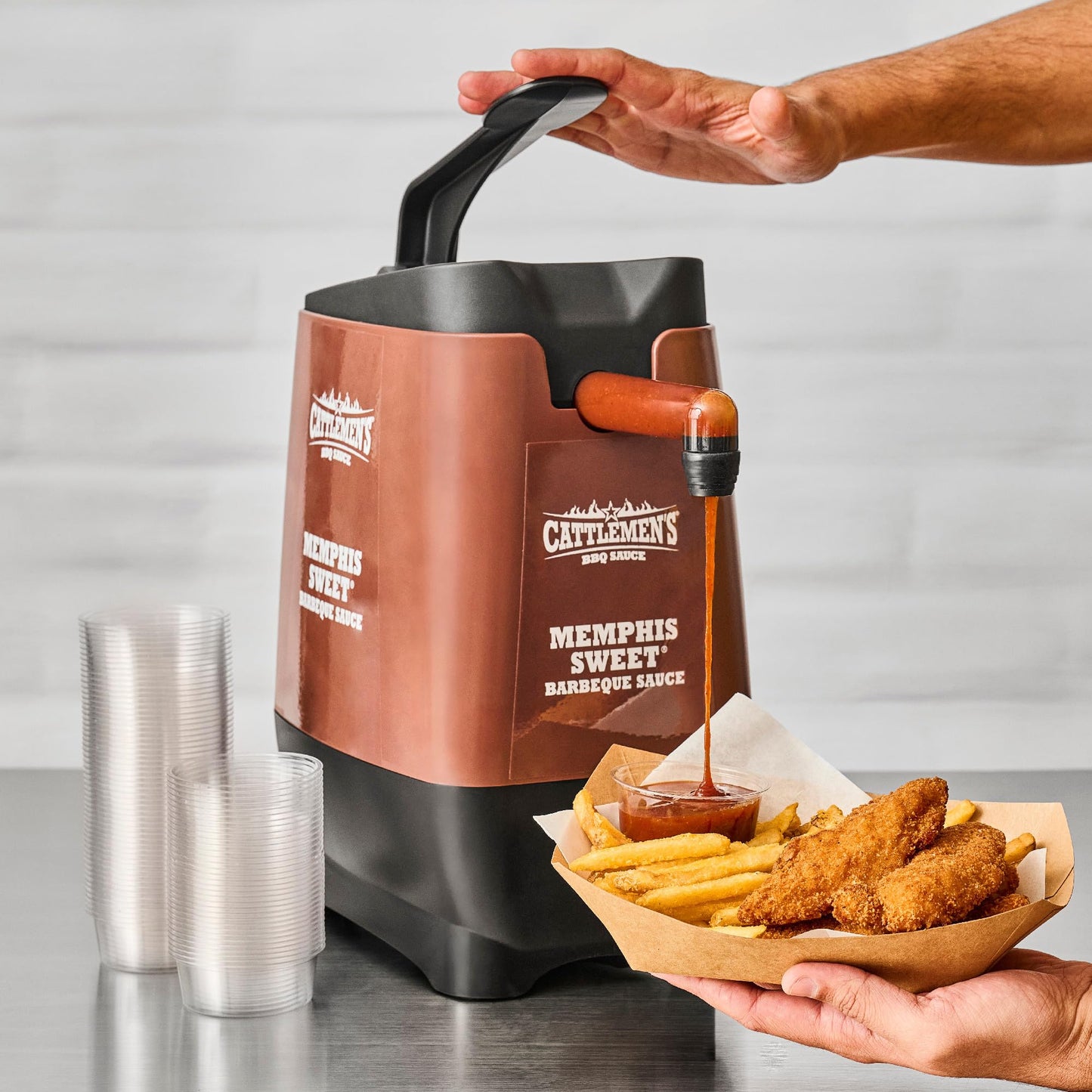 Cattlemen's Memphis Sweet BBQ Sauce Dispensing Pouch with Fitment, 1.5 gal - 1.5 Gallon of Sweet Memphis Barbeque Sauce, Perfect on Wings, Ribs