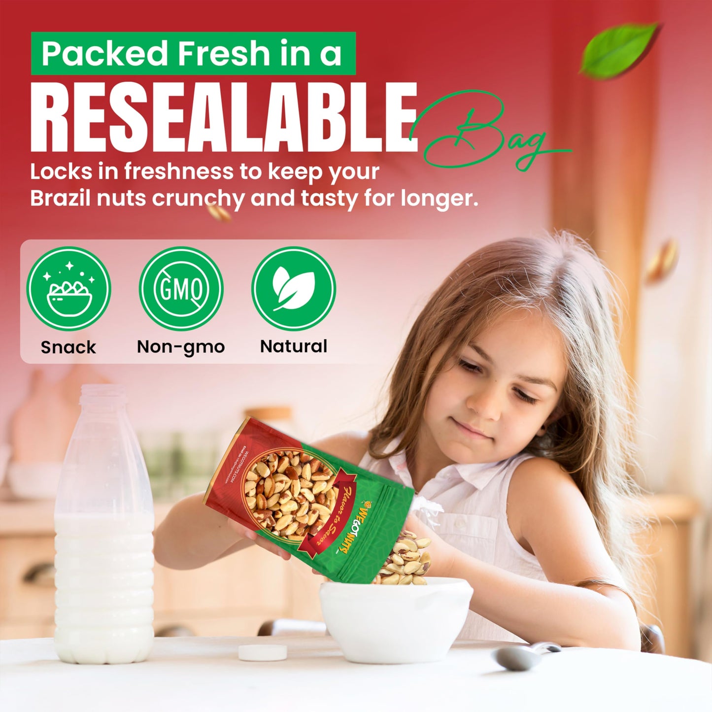 We Got Nuts Brazil Nuts - 3 Pounds,Whole, Shelled, Raw, Natural, No Preservatives Added, Non-GMO, NO PPO, 100% Natural