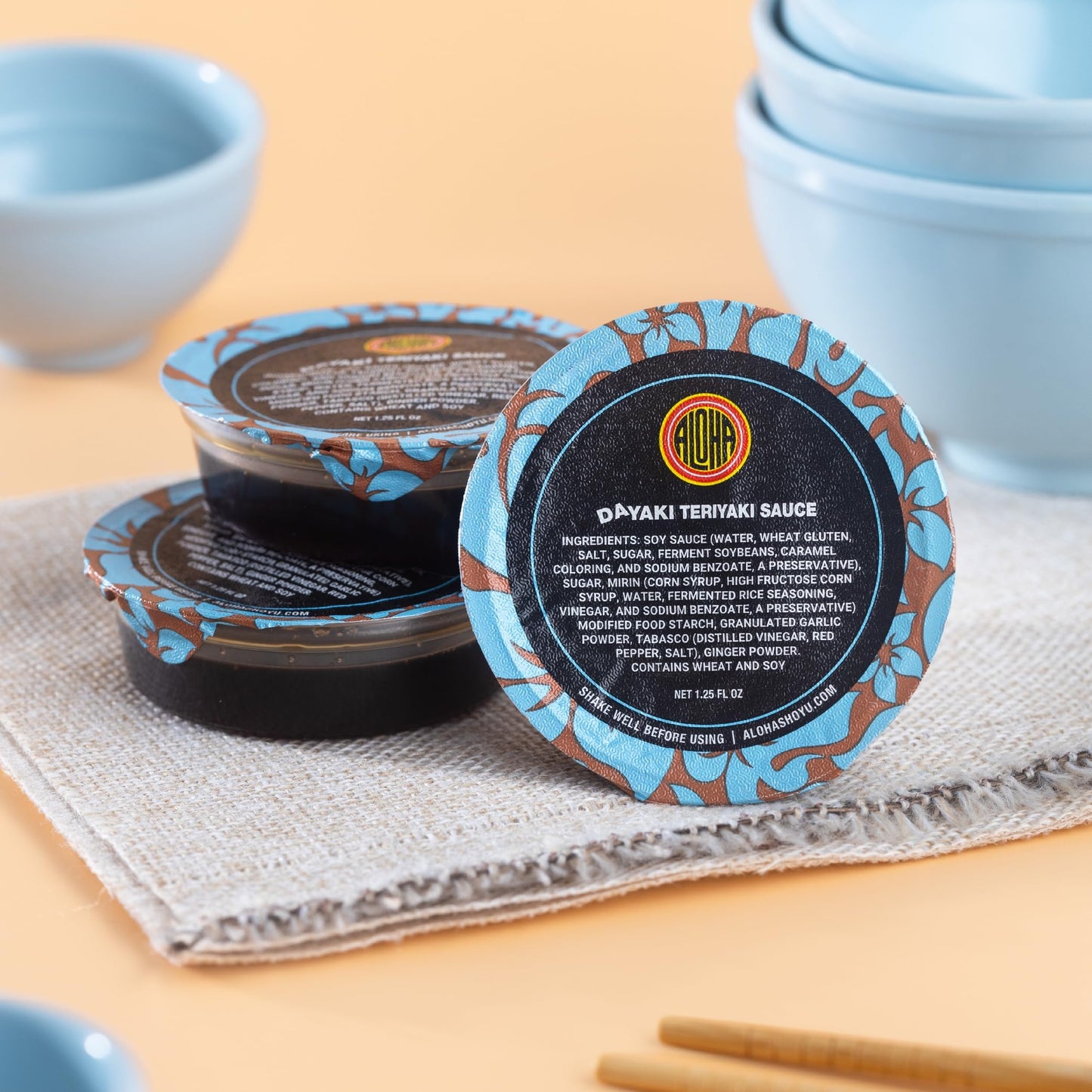 Aloha Shoyu - Da Yaki Teriyaki Sauce - 1.25 oz Cups - 8 Pack