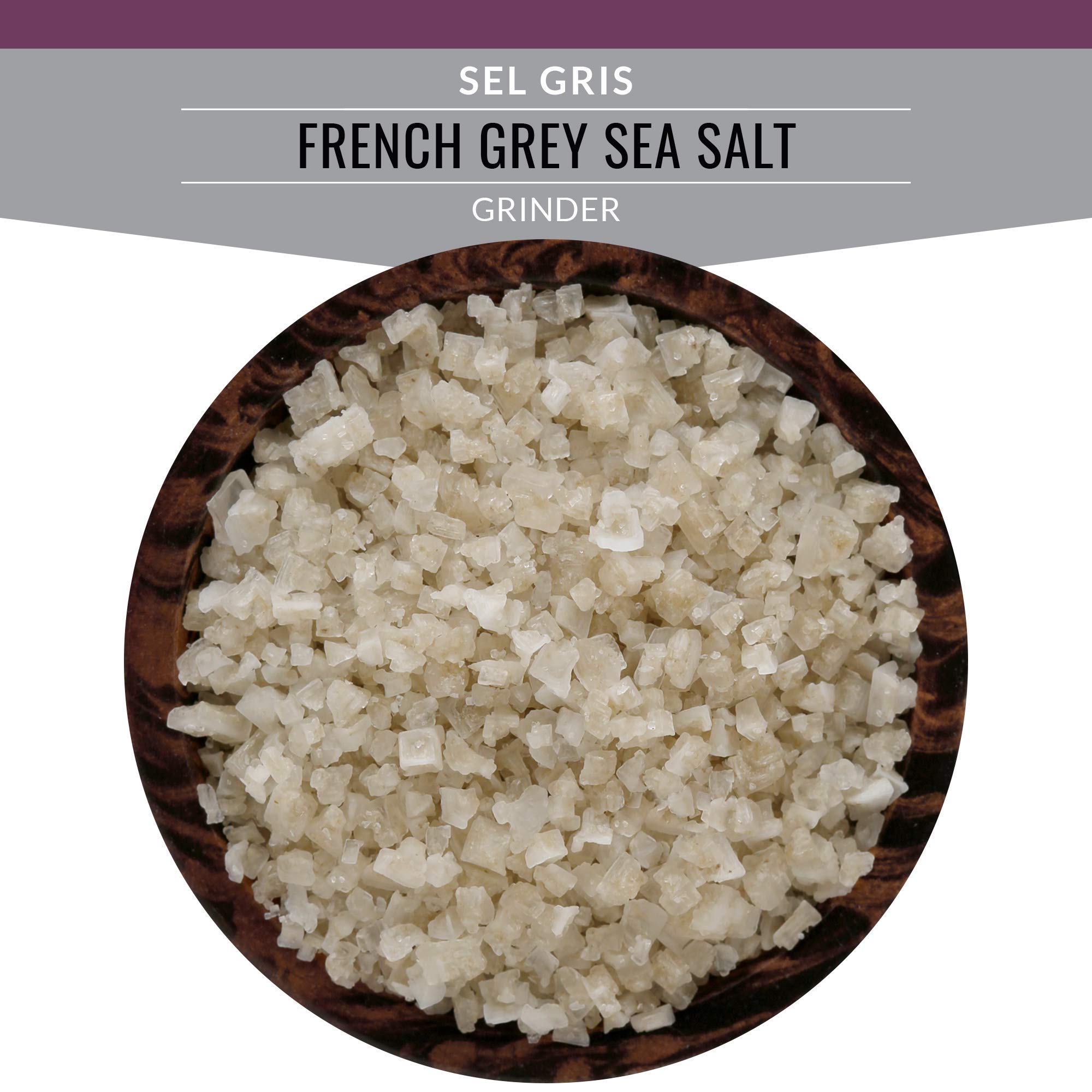 SALTWORKS Artisan Salt Company Sel Gris French Grey Sea Salt, Grinder Grain, Pour Spout Pouch, 13 Ounce