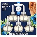 Glade PlugIns Refills Air Freshener, Scented and Essential Oils for Home and Bathroom, Juniper & Teak, Fresh Collection 3.35 Fl Oz, 5 Count