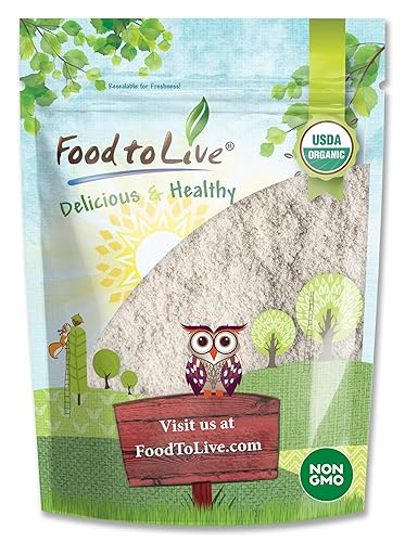 Food to Live Organic Brown Rice Flour, 1.5 Pounds - Non-GMO, Finely Ground from Long Grain Rice, Unbleached, Untreated, Vegan Meal, Kosher, Bulk