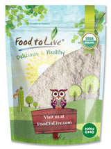 Food to Live Organic Brown Rice Flour, 1.5 Pounds - Non-GMO, Finely Ground from Long Grain Rice, Unbleached, Untreated, Vegan Meal, Kosher, Bulk