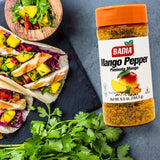 Badia Mango Pepper Seasoning, 6.5 oz - Sweet & Zesty Citrus Pepper Blend for Chicken, Seafood & Vegetables