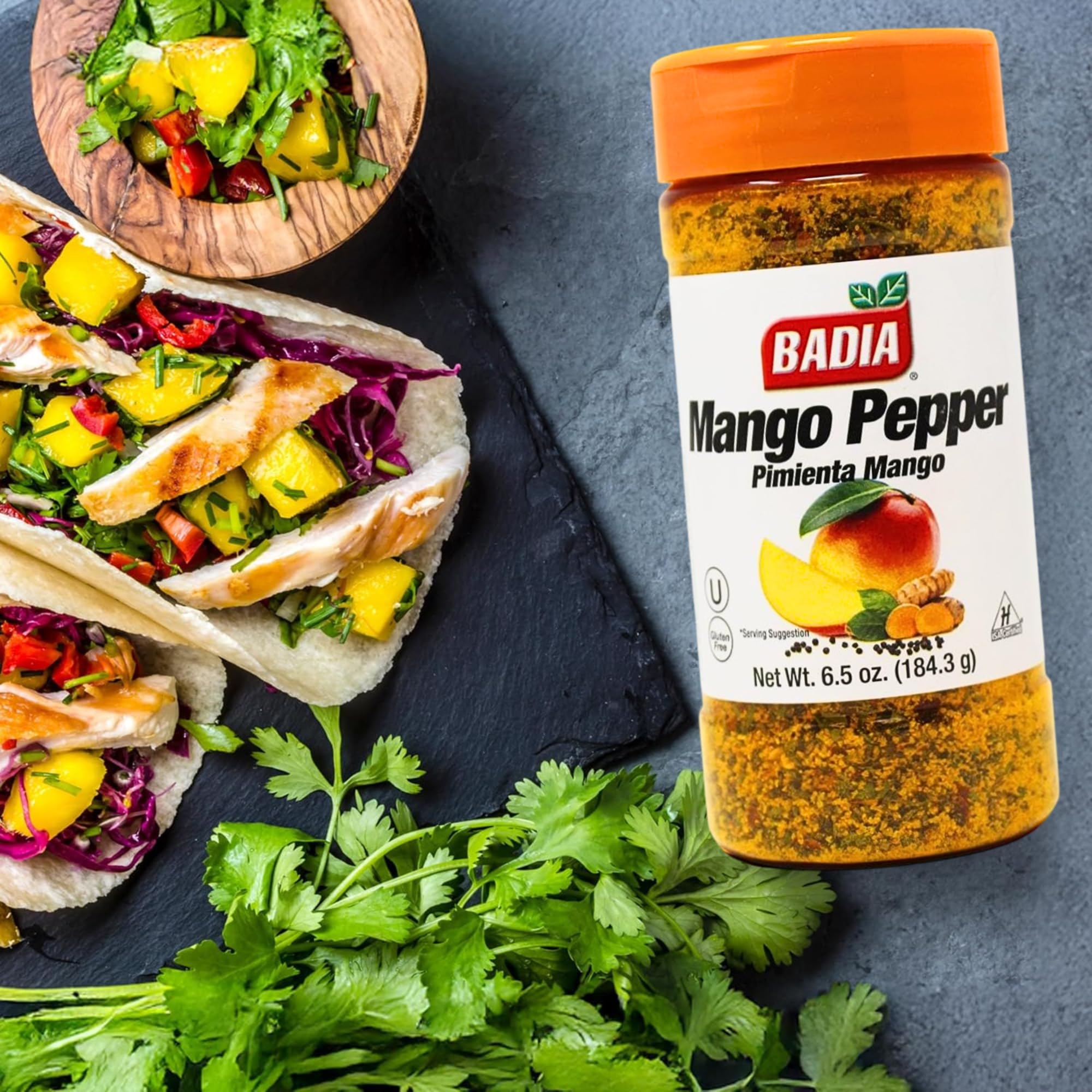 Badia Mango Pepper Seasoning, 6.5 oz - Sweet & Zesty Citrus Pepper Blend for Chicken, Seafood & Vegetables