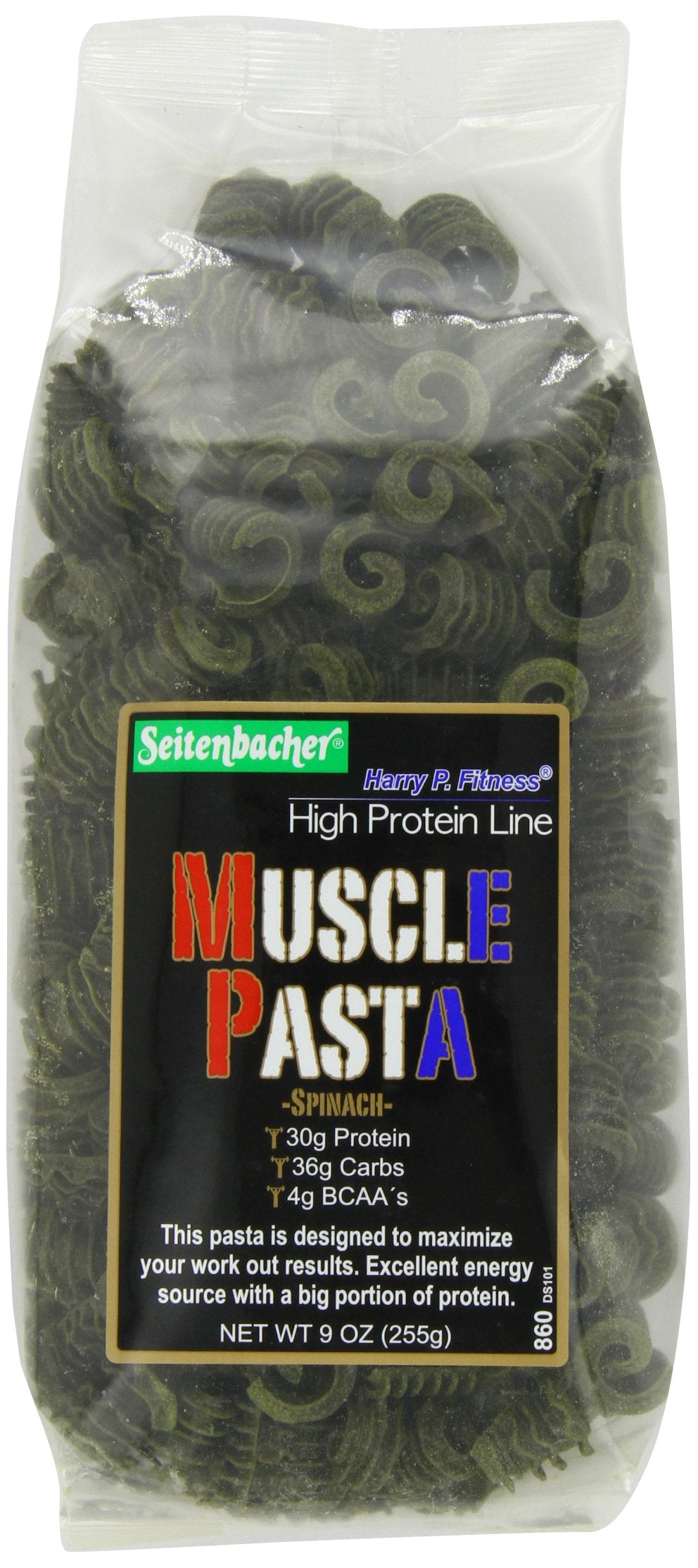 Seitenbacher Spinach Muscle Pasta,12 Ounce