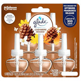 Glade PlugIns Refills Air Freshener, Scented and Essential Oils for Home and Bathroom, Cashmere Woods, 3.35 Fl Oz, 5 Count