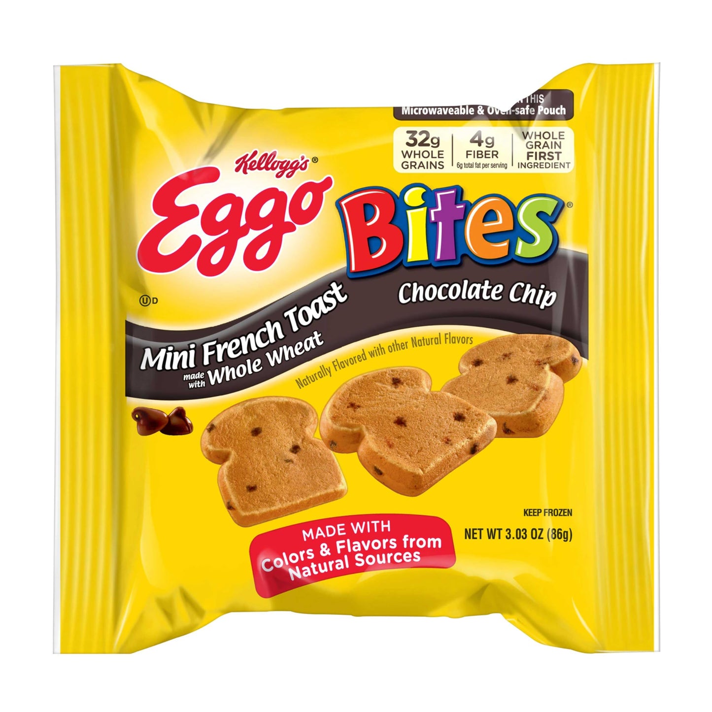 Eggo Minis Chocolate Chip French Toast, 3.03 Ounce - 72 per case.