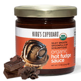 King's Cupboard Organic Hot Fudge Sauce - The Perfect Hot Chocolate Sauce for Topping Ice Cream & Desserts, Coffee Drizzle, Baking, Fondue