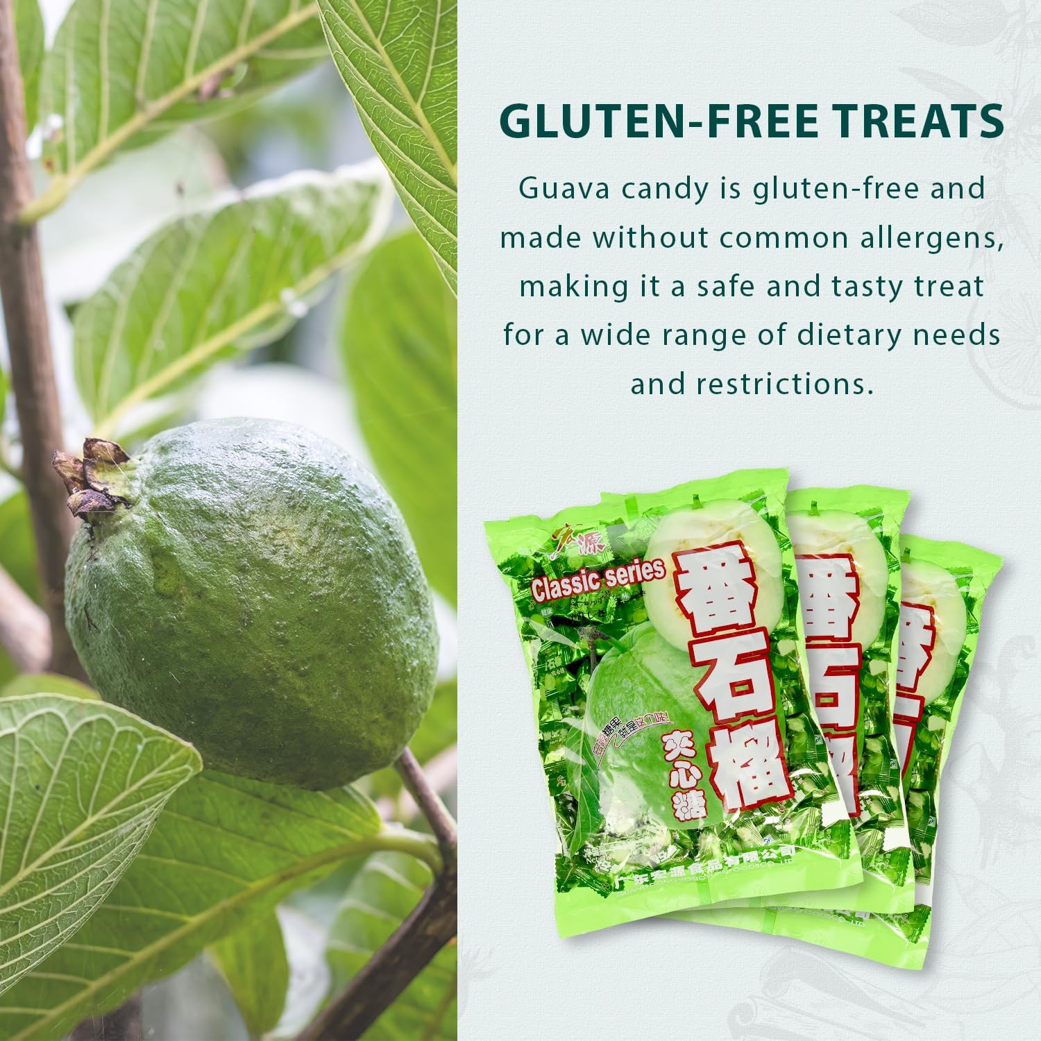 Hongyuan Guava Candy, 12.3 oz (Pack of 2) Asian Fruit Hard Candy, Sweet & Tangy Tropical Flavor, Individually Wrapped for Sharing & Snacking