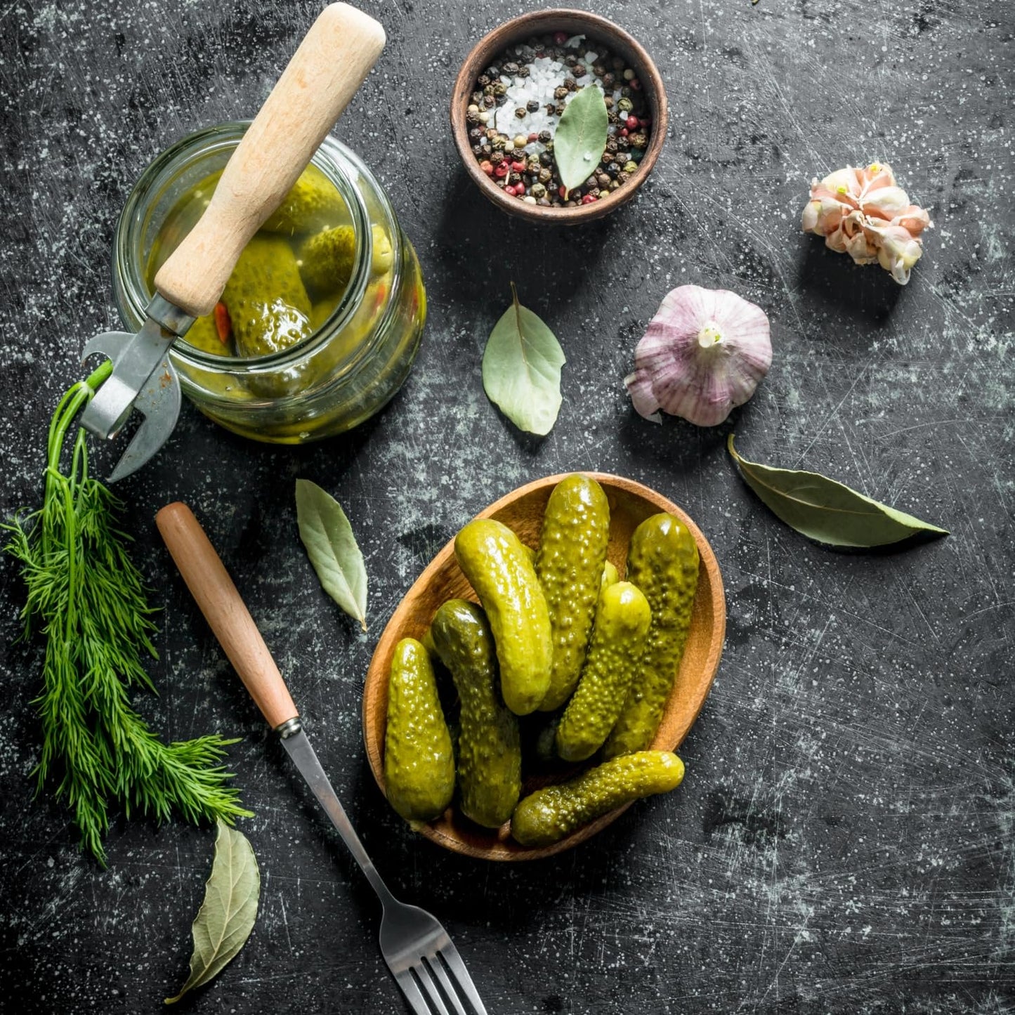 Best Maid Products - 24 Ounce Glass Jars Baby - Dill, Kosher, Hamburger Slices, Garlic Bites, Habanero Chips, & Xtreme Hot Pickles (4 Pack, Garlic