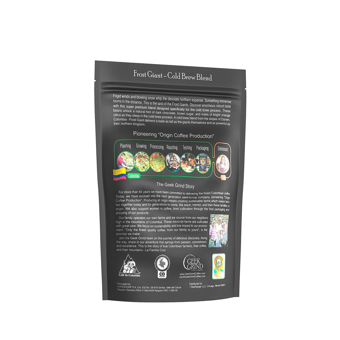 Geek Grind Frost Giant Roast Whole Bean Coffee - 12oz Bag