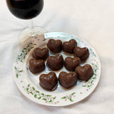 10-PIECE 3 OZ Chocolate Gourmet Homemade Snack with Nuts Raised Heart Shape Chocolate-RAISEHEART-NF